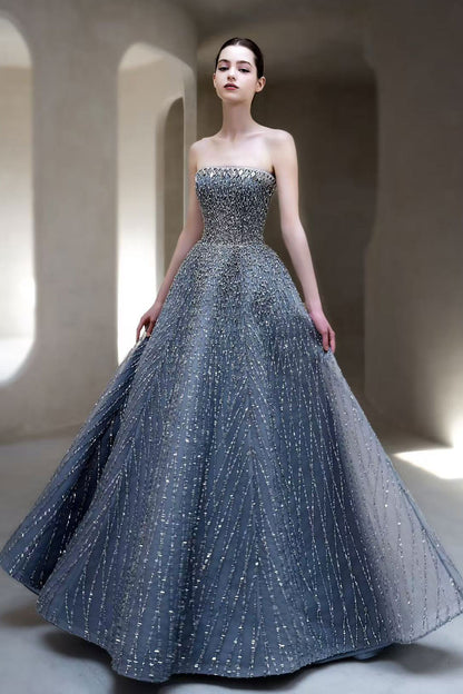 LX Galaxy Blue Ballgown
