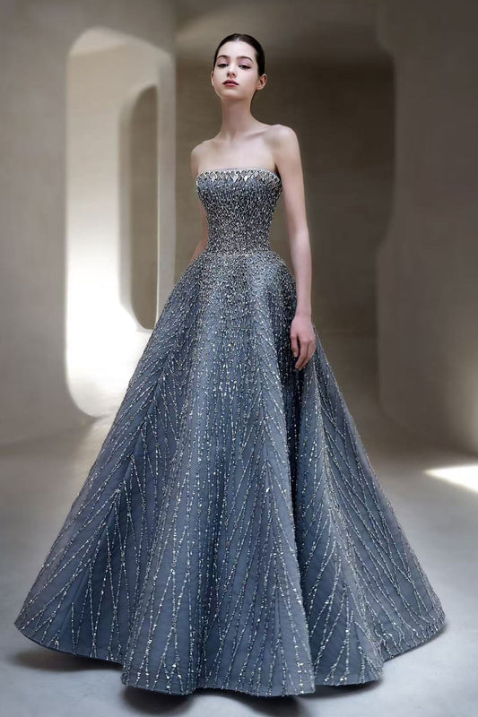 LX Galaxy Blue Ballgown