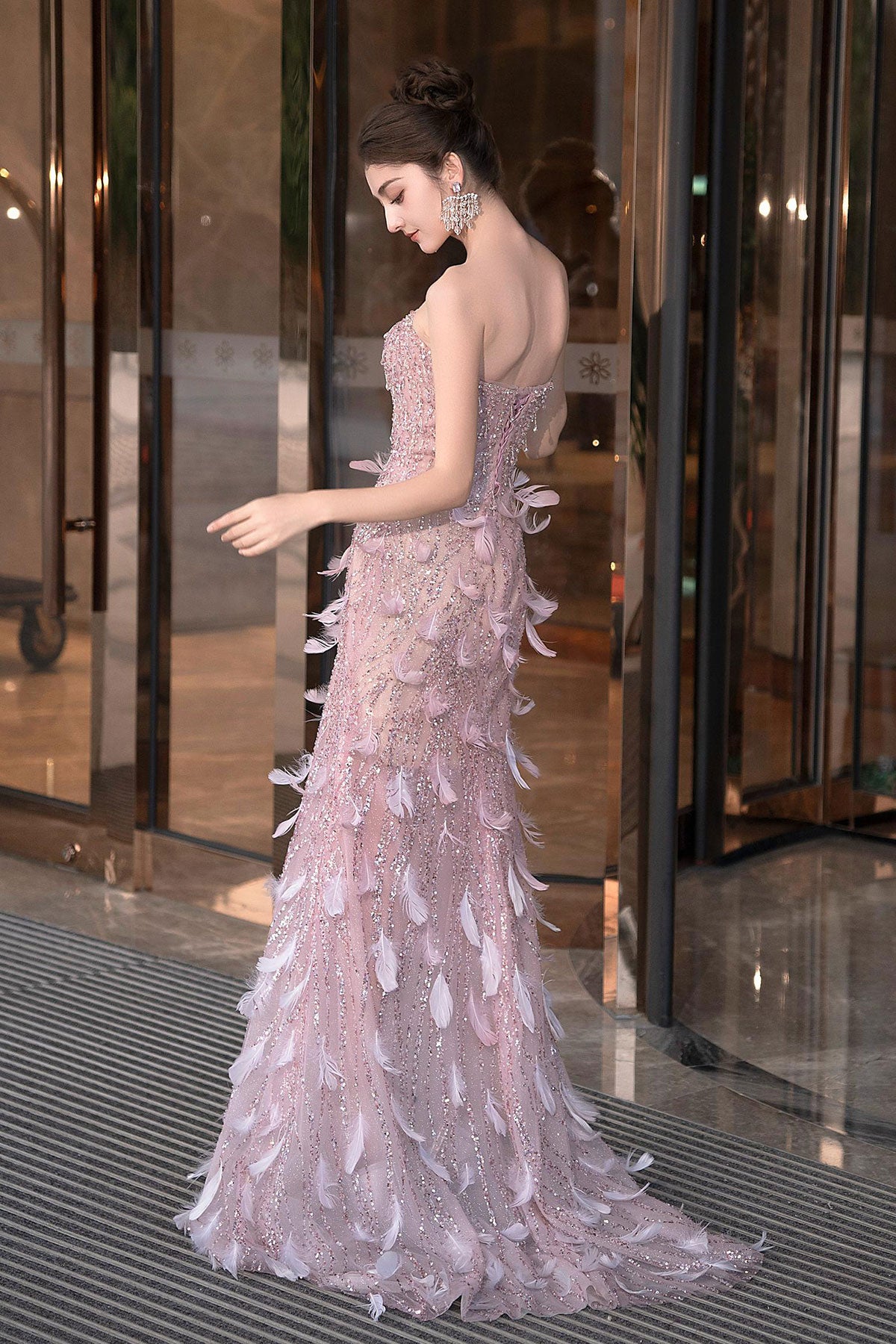 RL Catiana Pink Feather Gown