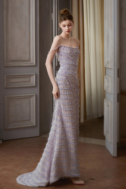 SS Chanel Purple Mermaid Gown