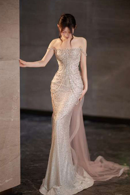 GH Kathy Blush Bow Mermaid Gown