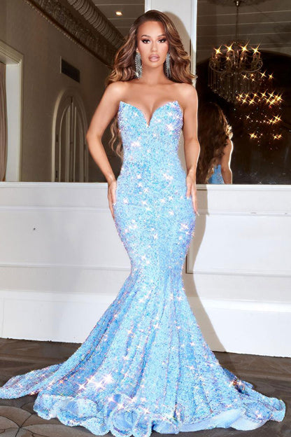PS Audrey Blue Mermaid Gown