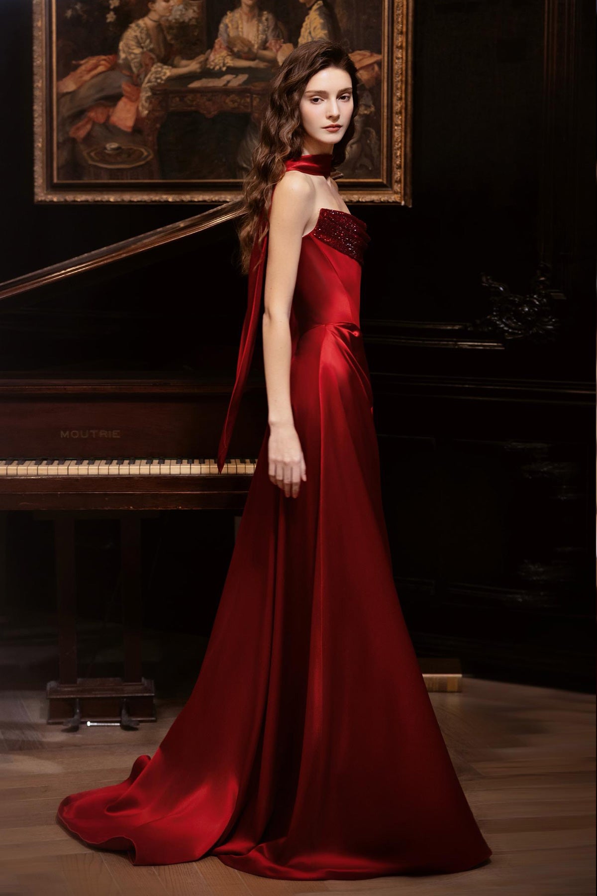 SS Vouge Red Satin Gown