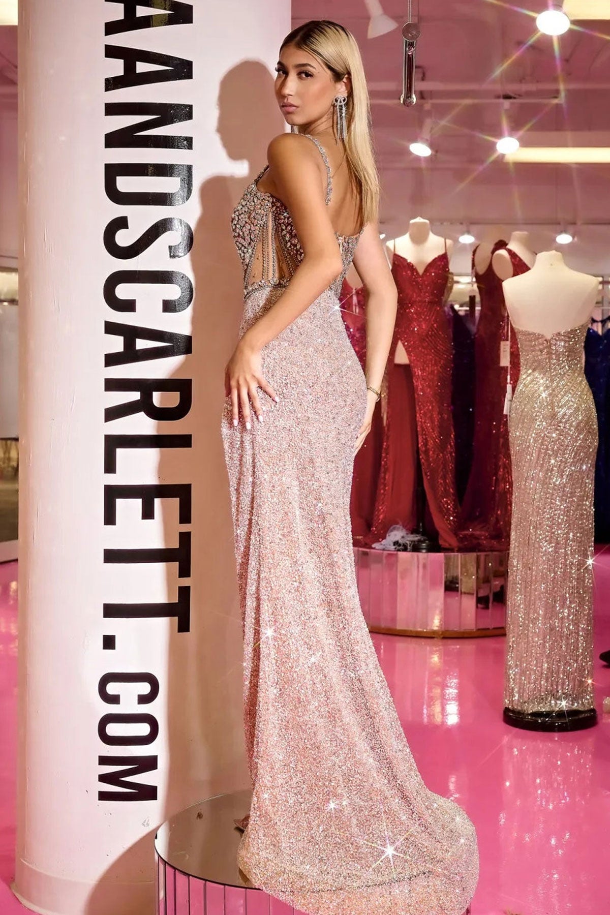 PS Caire Silver Nude Gown