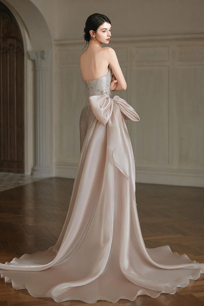 F Rose Silver Mermaid Gown