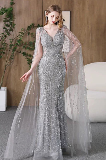 GH Cleo Silver With Cape Gown
