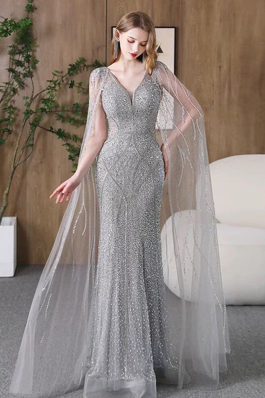 GH Cleo Silver With Cape Gown