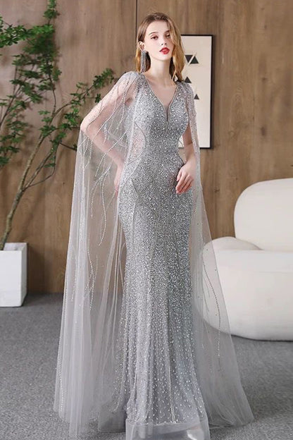 GH Cleo Silver With Cape Gown
