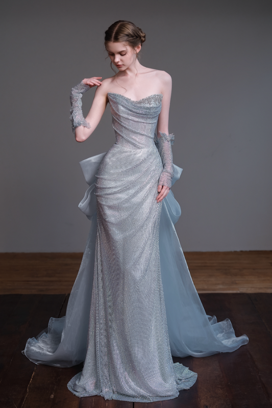 LX Ethan Mermaid Overskirt w Gloves Gown