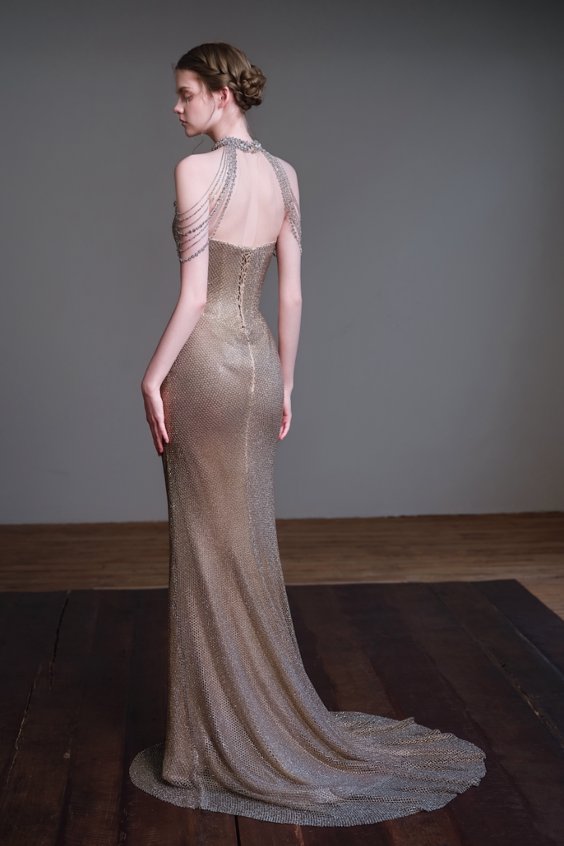 LX Kylie Halter Gown