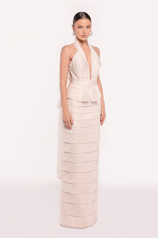 TE Vanilla Halter Gown