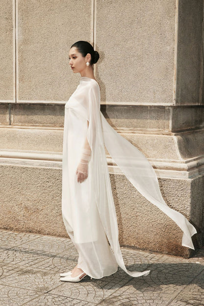 VD Georgia Chiffon White Gown