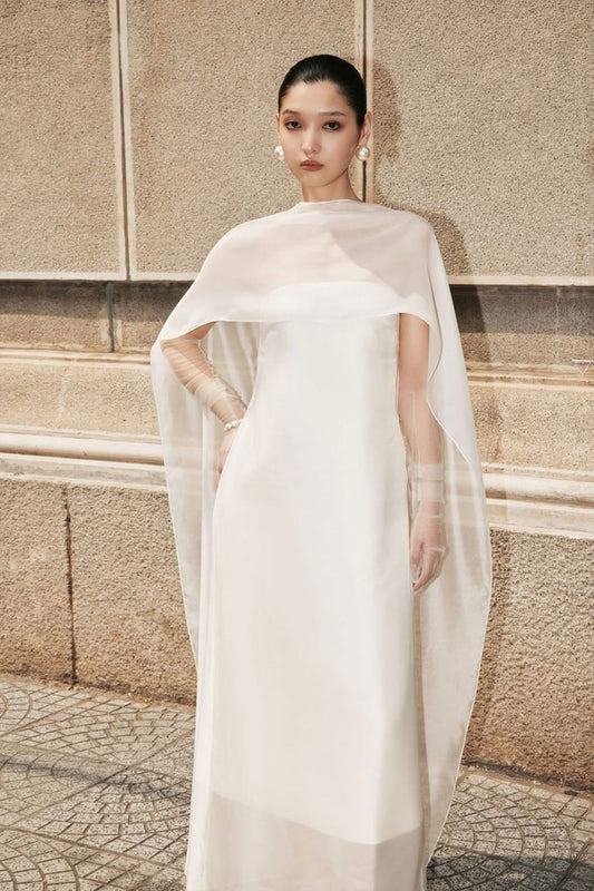 VD Georgia Chiffon White Gown