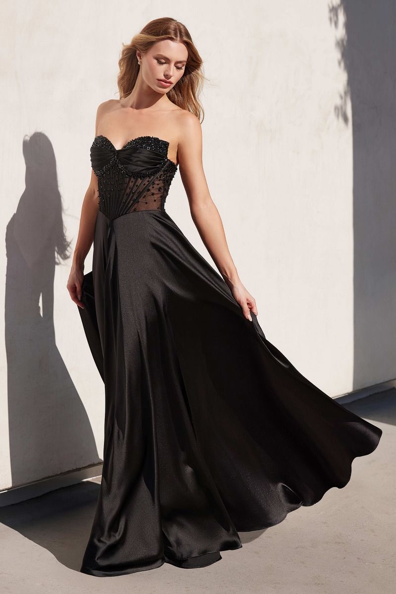 CD Gina Black Flare Gown