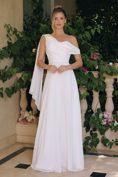 CD Juliana White Chiffon Gown