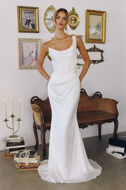CD Boo Cowl White Gown
